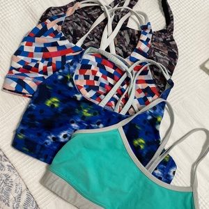 4 lululemon size 6 bras